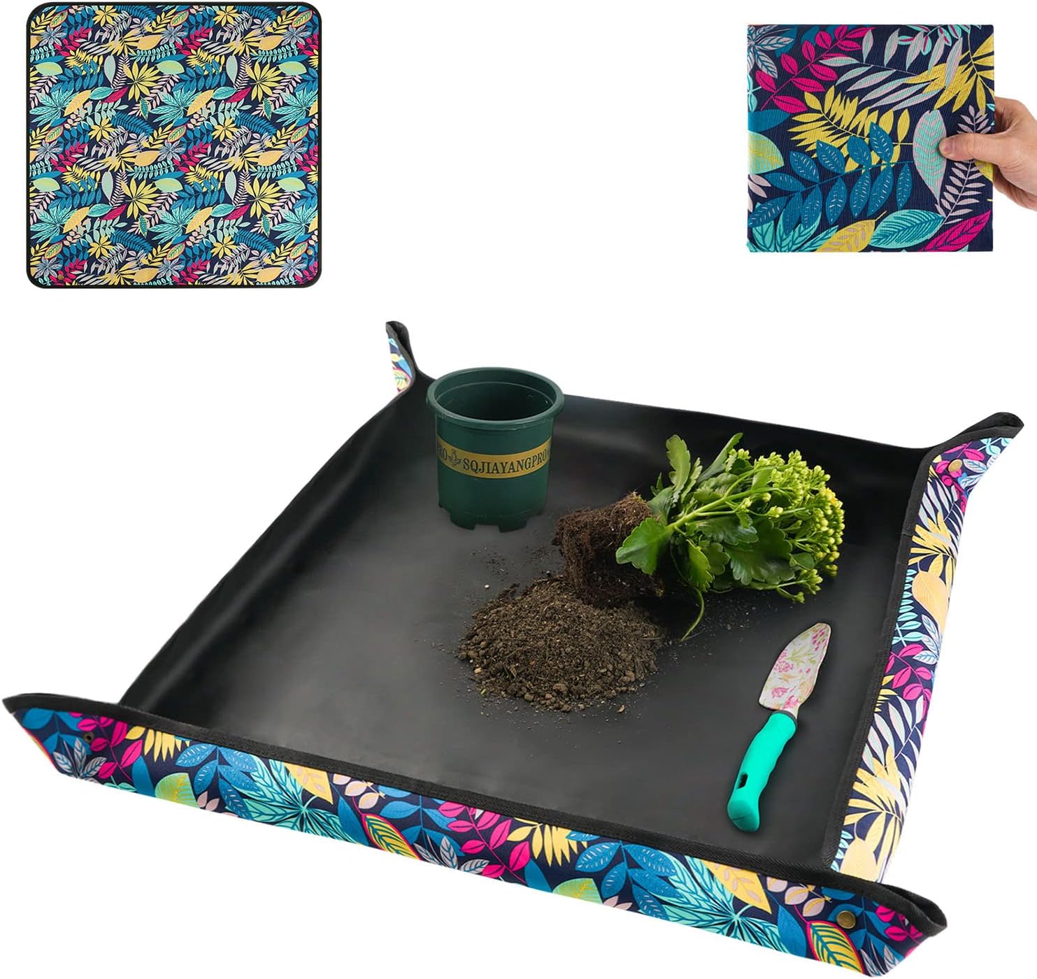 

Extra Large Thick Transplant Pad Waterproof Foldable Potting Mat For Indoor Plant Repotting Debris Control Gardening Tray