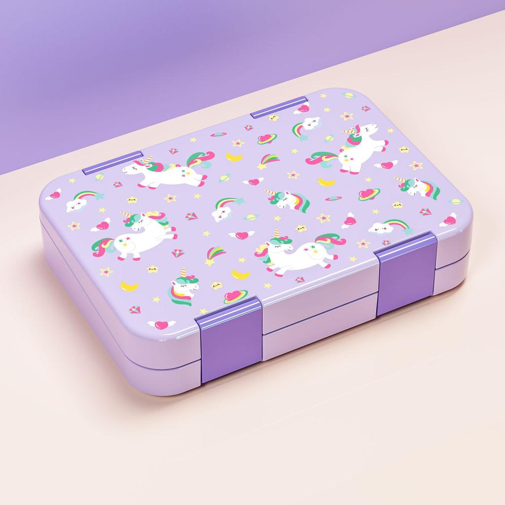 Bento Lunch Box for Kids | 5/6 Convertible Compartments BPA FREE LEAKPROOF Microwave-Safe and Refrigerator-Safe