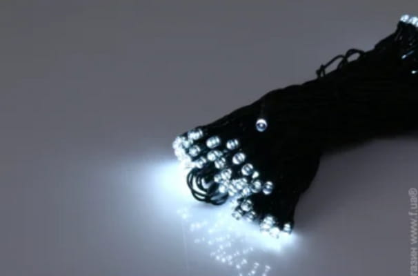 Girlanda ogrodowa LED Solarna 100 LED 10M Białe światło IP44