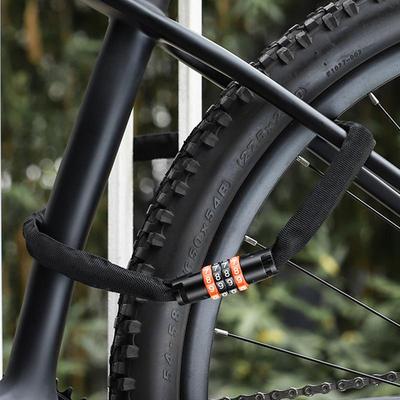 Cycle Lock Cable Long Security Resettable Locks 4 Digit Combination Cable Riding Accessories For Outdoor Commute Trip Fence Gate