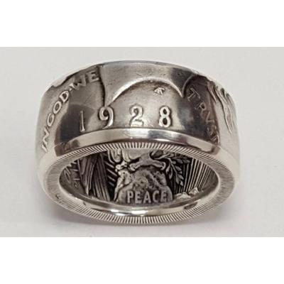 Heiße Neue Schmuck Amerikanischen Morgan Silber Dollar Münze Ring Mode Herren Ring