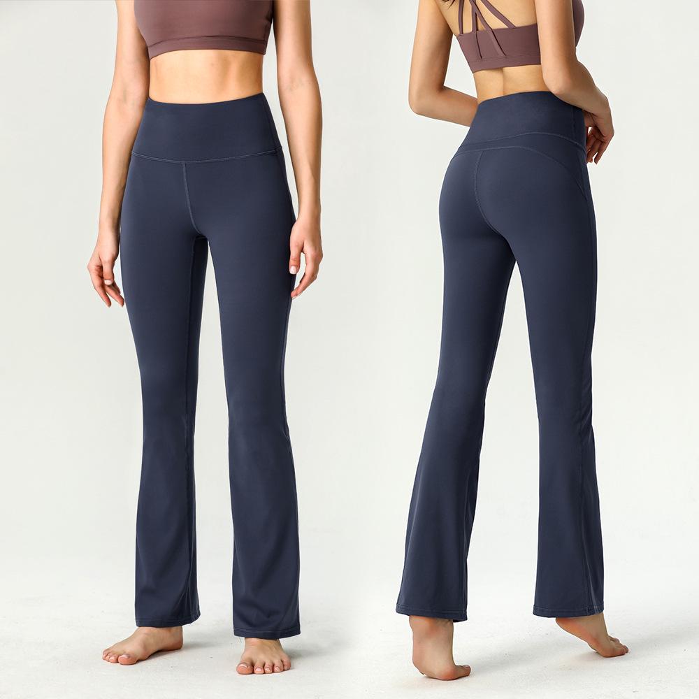 

Флисовые расклешенные брюки для йоги с высокой посадкой для осени и зимы S/2