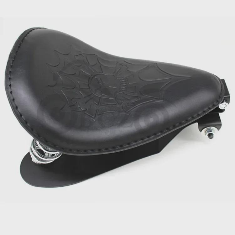 Harley Sportster XL883/XL1200 Skull Retro Spring Leather Seat Cushion