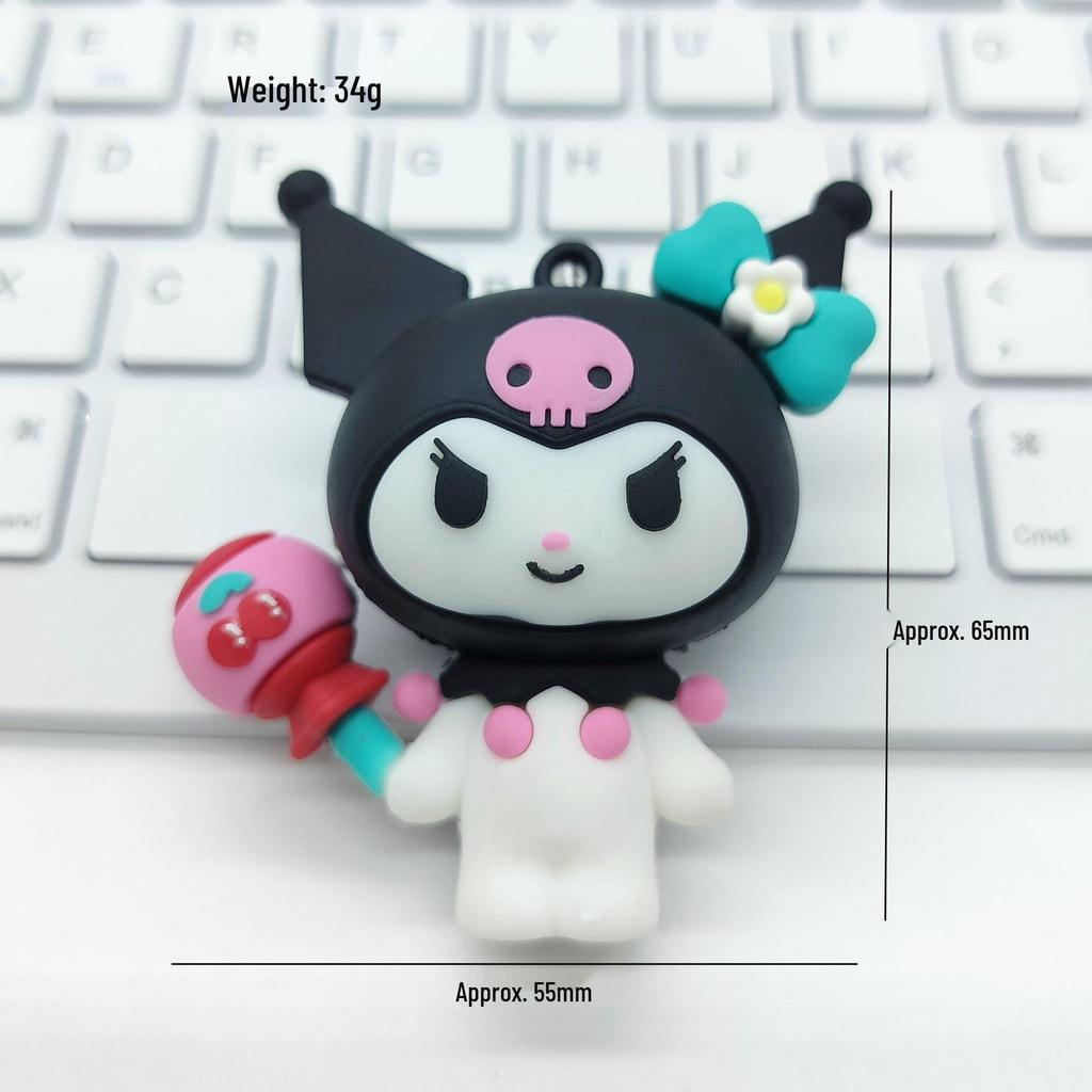 Cartoon KT Cat Keychain: Soft PVC Rubber Sanrio Bag Pendant DIY Accessory