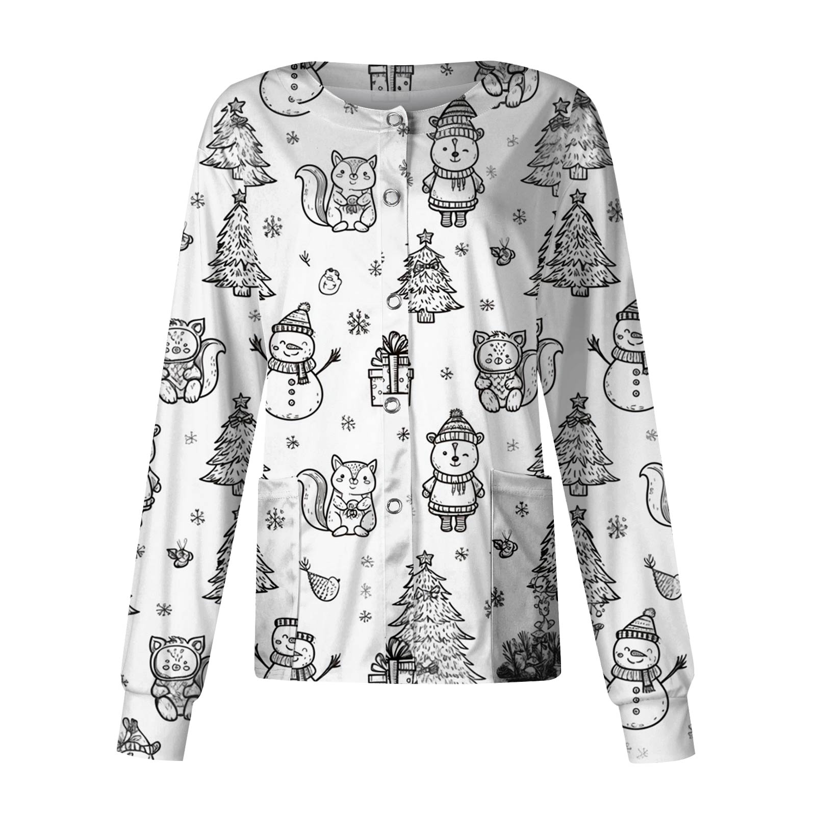 

Women s Casual Long Sleeve Single Breasted Printed Dry- Top XXXXL