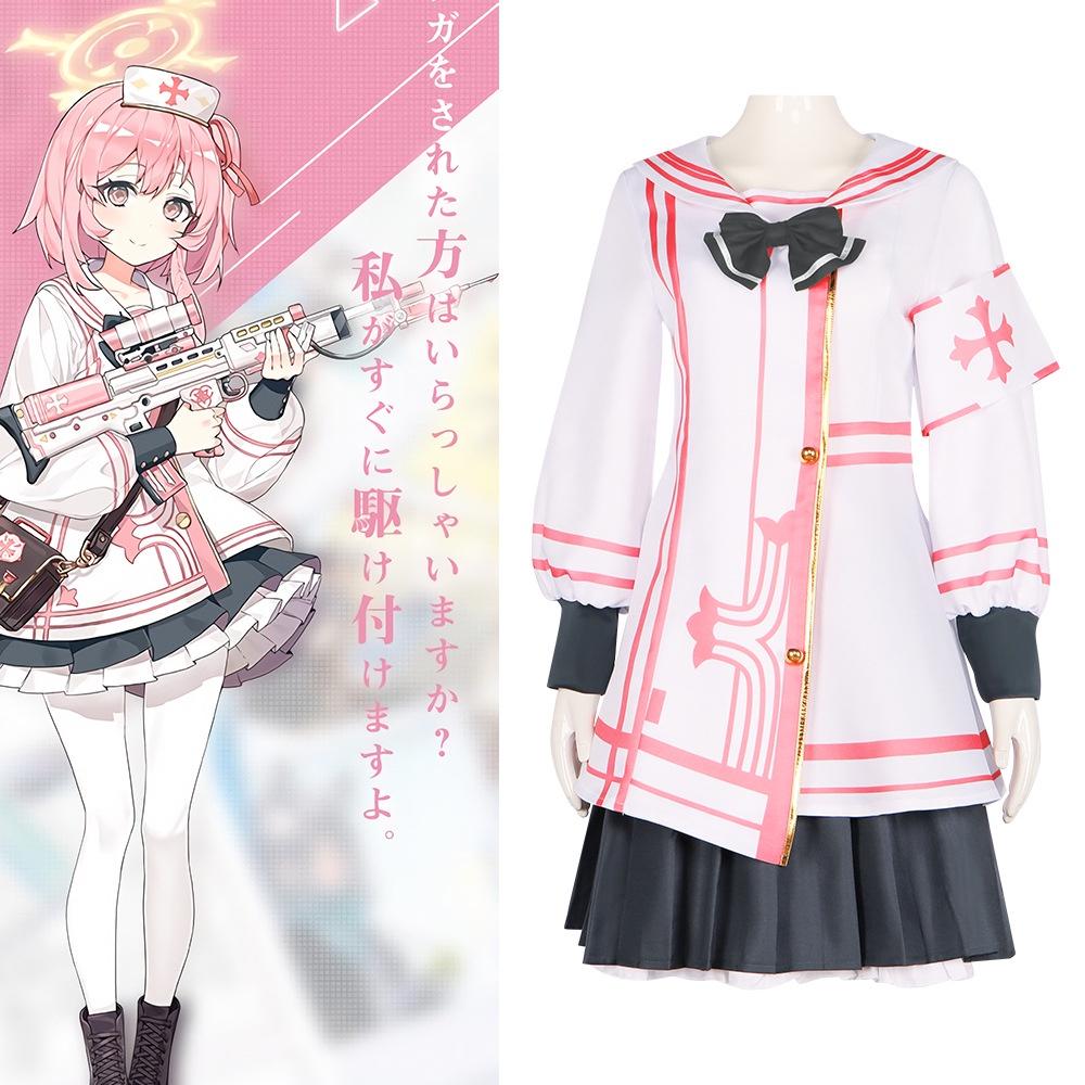 Blue Archive Serina Nurse Cosplay Costume Cartoon Game Character Maid Roleplay