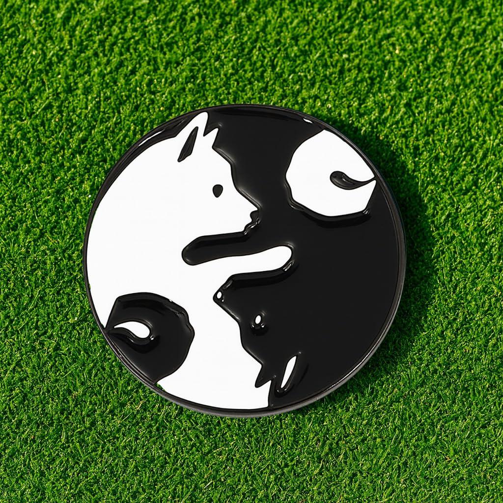Golf Marker with Magnetic Clip Hat Clip Taiji Tao Mark