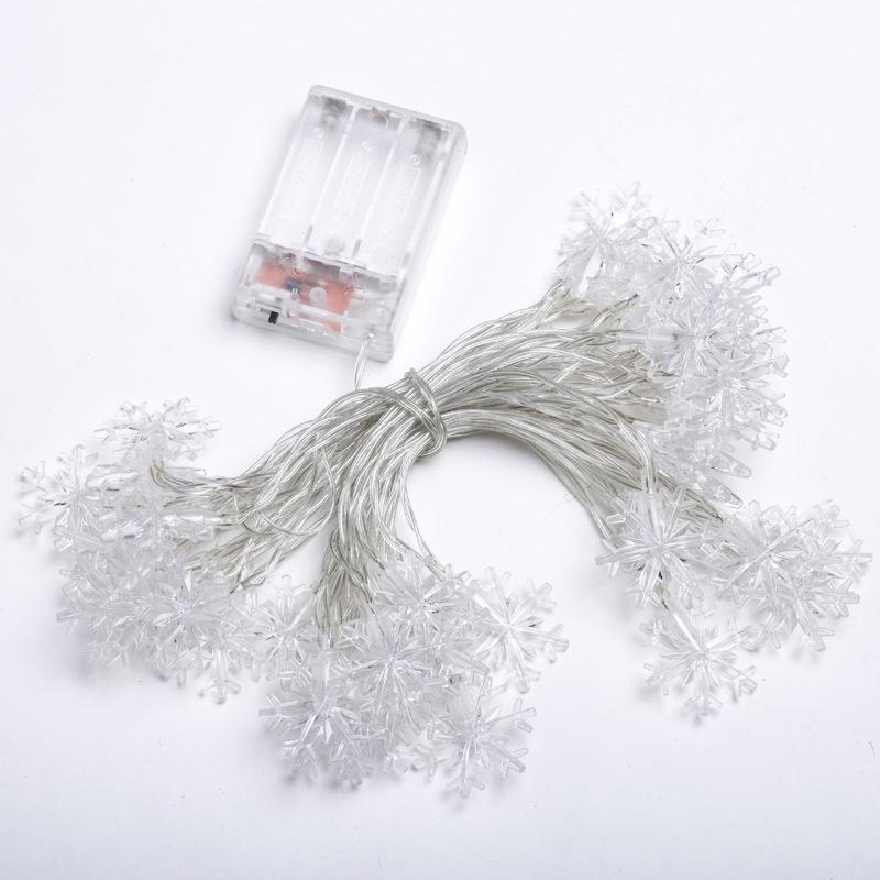 LED Snowflake String Lights for Wedding, Holiday, and Christmas Tree Ornaments