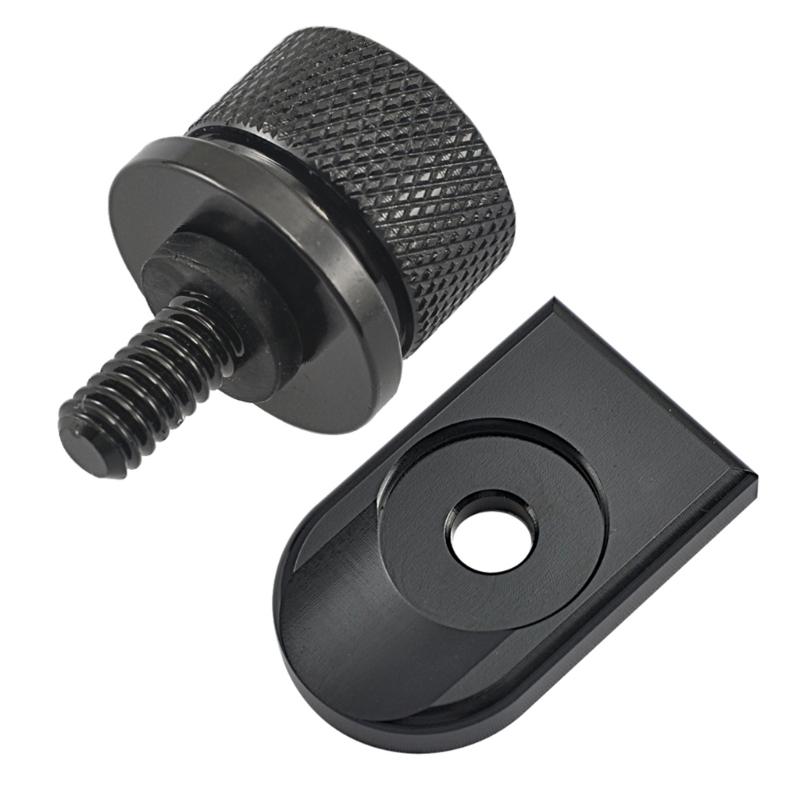 Seat Bolt Tab Screw Mount Knob Cover Metal Alloy Quick-Release Hardware Kit Black Knurled Billet Aluminum for 1996-2022
