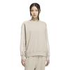 Adidas Crew Wonder Quartz Size Small ESS+ 3-Stripes Sweatshirt, Women's JUP41, Beige/Off White/Wonder White/Wonder (JZ8683),
