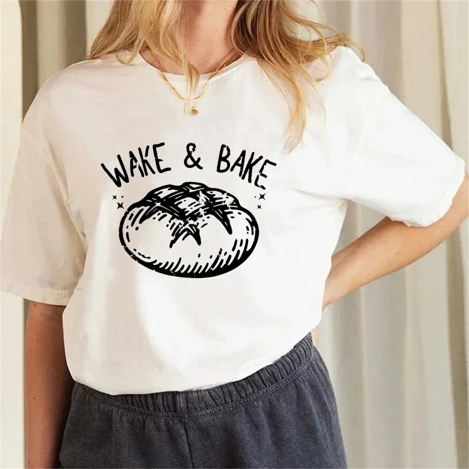 Retro T-Shirt Print Casual Style Print Pattern Basic Versatile Cute Print Short Sleeve Print O-Neck Fashion Style T-Shirt. S белый