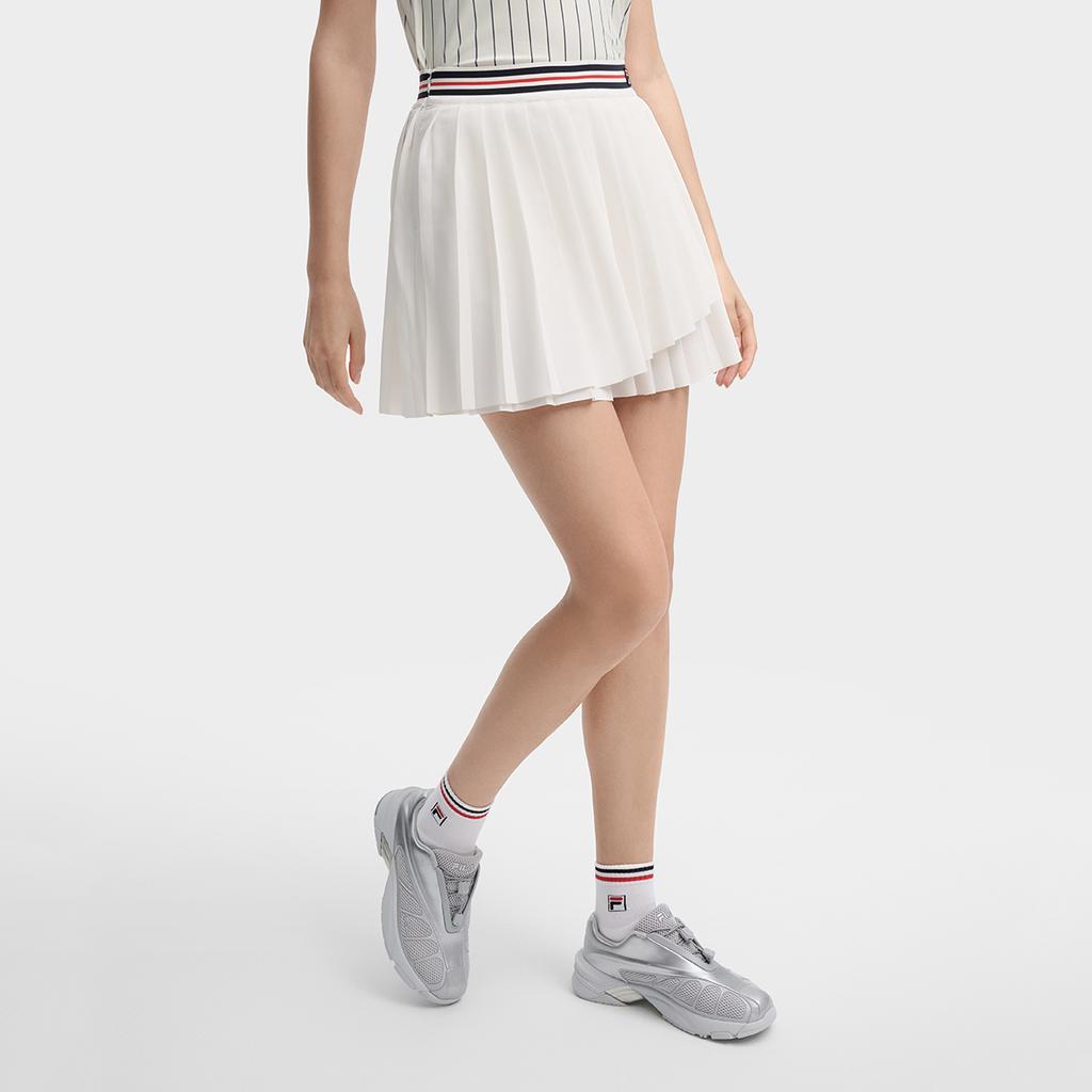 New FILA Casual Short Skirts Women's Cloud White F11W437301FWT