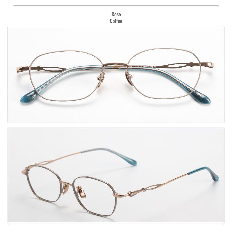 Unisex M6717S Titanium & Acetate Retro Eyeglass Frame – Prescription-friendly for Nearsightedness