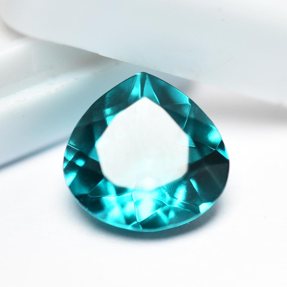 RARE 11x11mm Pear Cut CERTIFIED Natural FLAWLESS Green Garnet Loose Gemstone