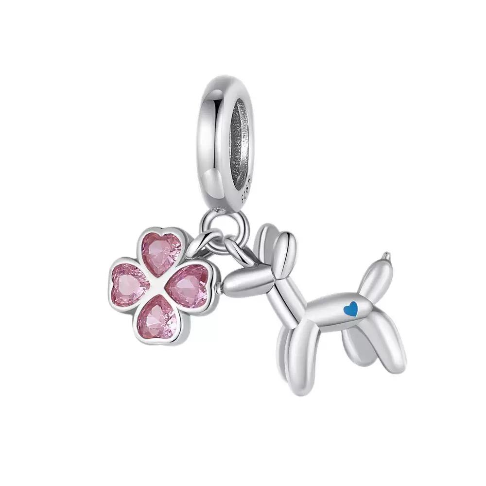 New Copper Dinosaur Frog Penguin Dog Dumbbell Charm Talisman Beads Fit For Original Diy Bracelet Fashion Women'S Jewelry