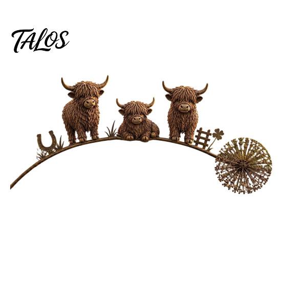 Unique Outdoor Garden Accent Animal Stake, Rustic Yard Art Decorations with Dandelion Accent, Metal Decorative Sculpture for Lawn Patio Flower Bed And