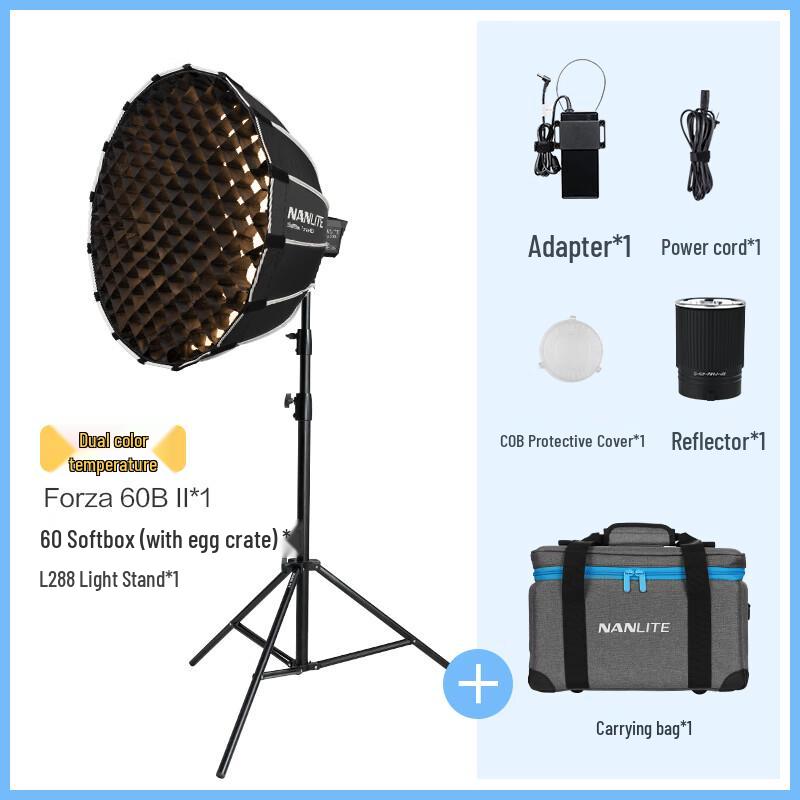 Nanlite Forza 60B II Bi-color LED Spotlight Kit