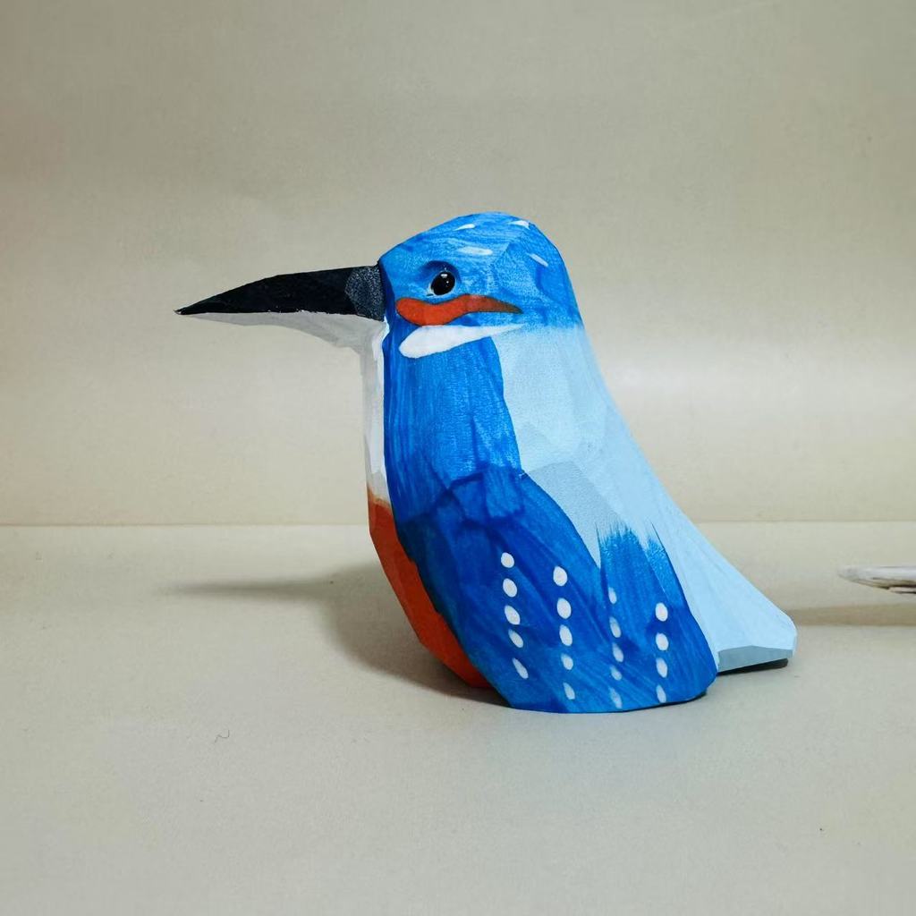 Wooden Little Chubby Bird Toy Decorative Piece For Office And Living Room Decor