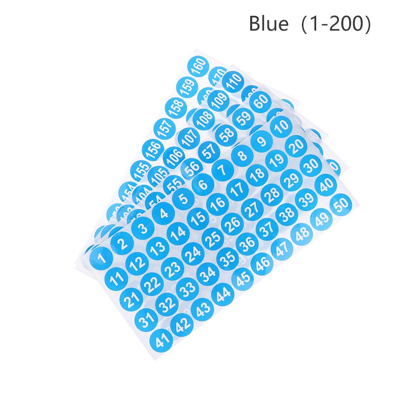 4 arkusze 2,54 cm Naklejki Cyfrowe 1-200 Kolejne Numery Samoprzylepne Etykiety DIY Butelki do Lakieru do Paznokci Zastawa Stołowa Dekoracje do Scrapbookingu