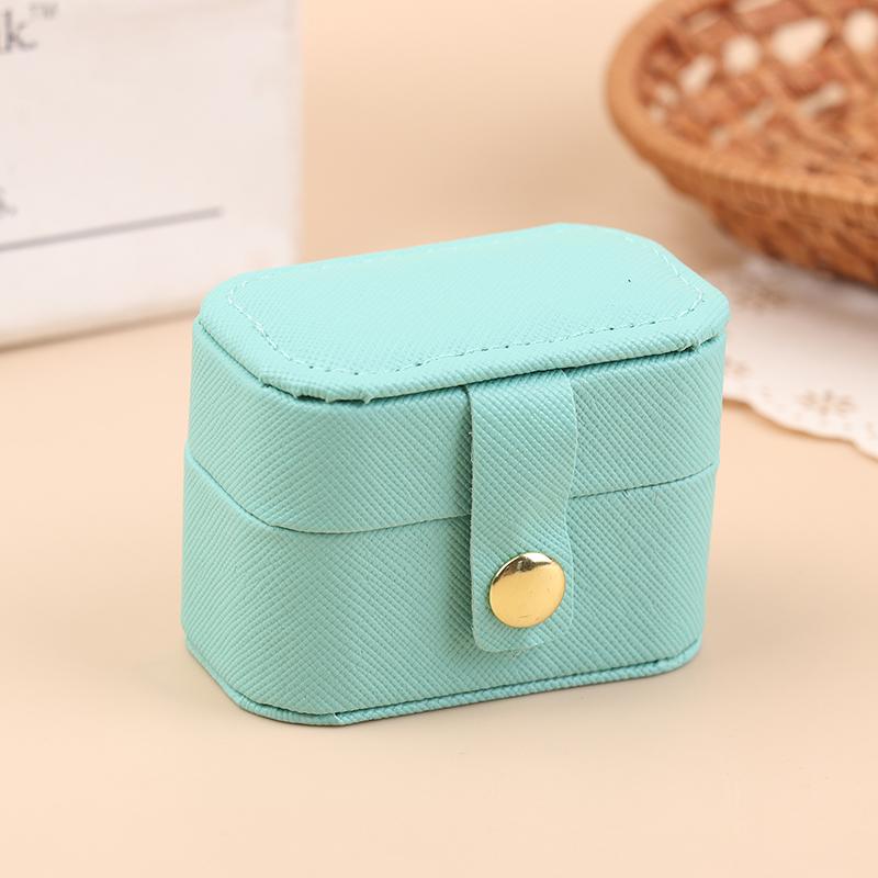 

Мини Портативная Сумка для Хранения Ювелирных Изделий Дорожная Простая Кожаная Или Бархатная Коробка-Органайзер для Хранения Колец, Ожерелий, Серег, Дисплей, Подарочная Коробка синий