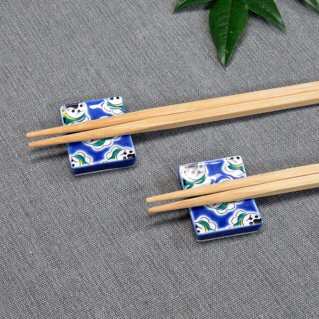 Stylish Kutani Ware Pair Chopstick Rest Inuhariko Ceramic Cutlery Made In Japan Set, Rest,