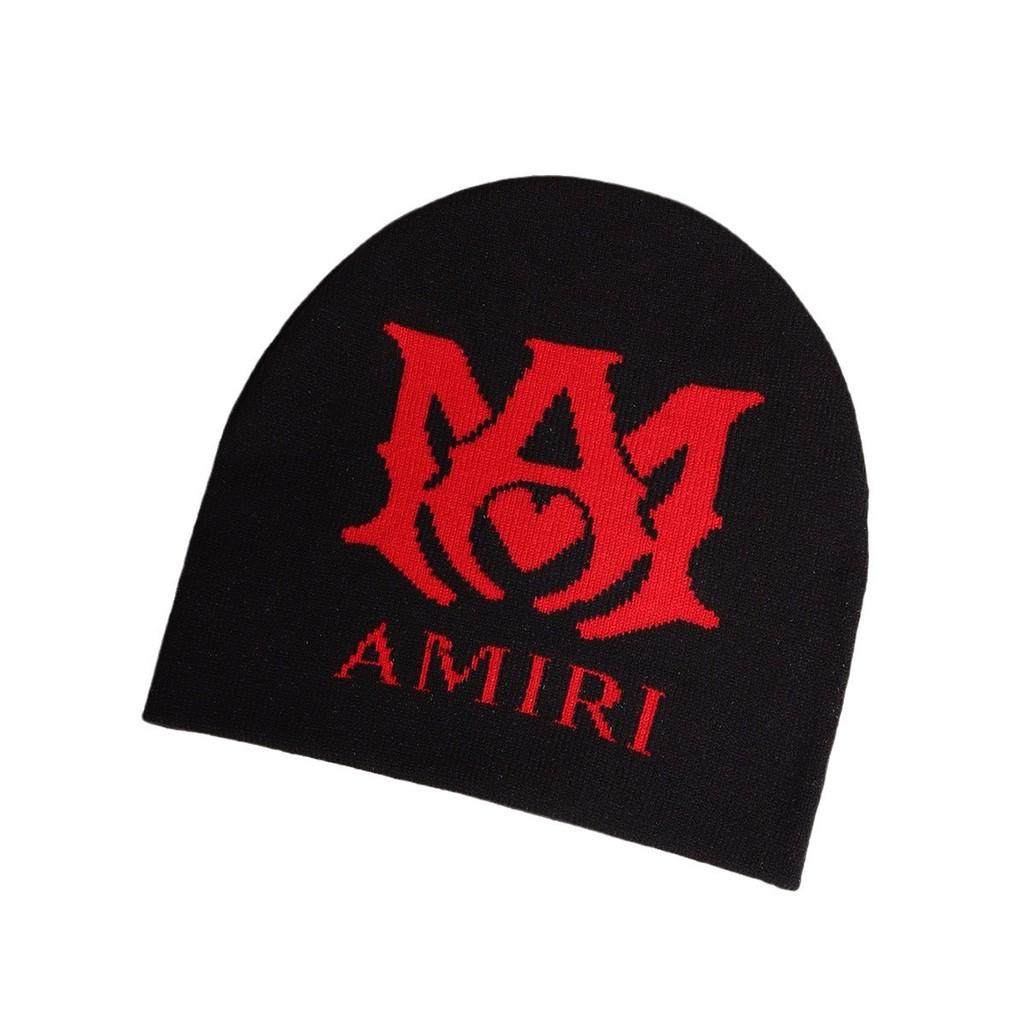 Letter Amiri Pattern Knitted Cap Beanie Hat Fashion Casual Outdoor Gift Warm