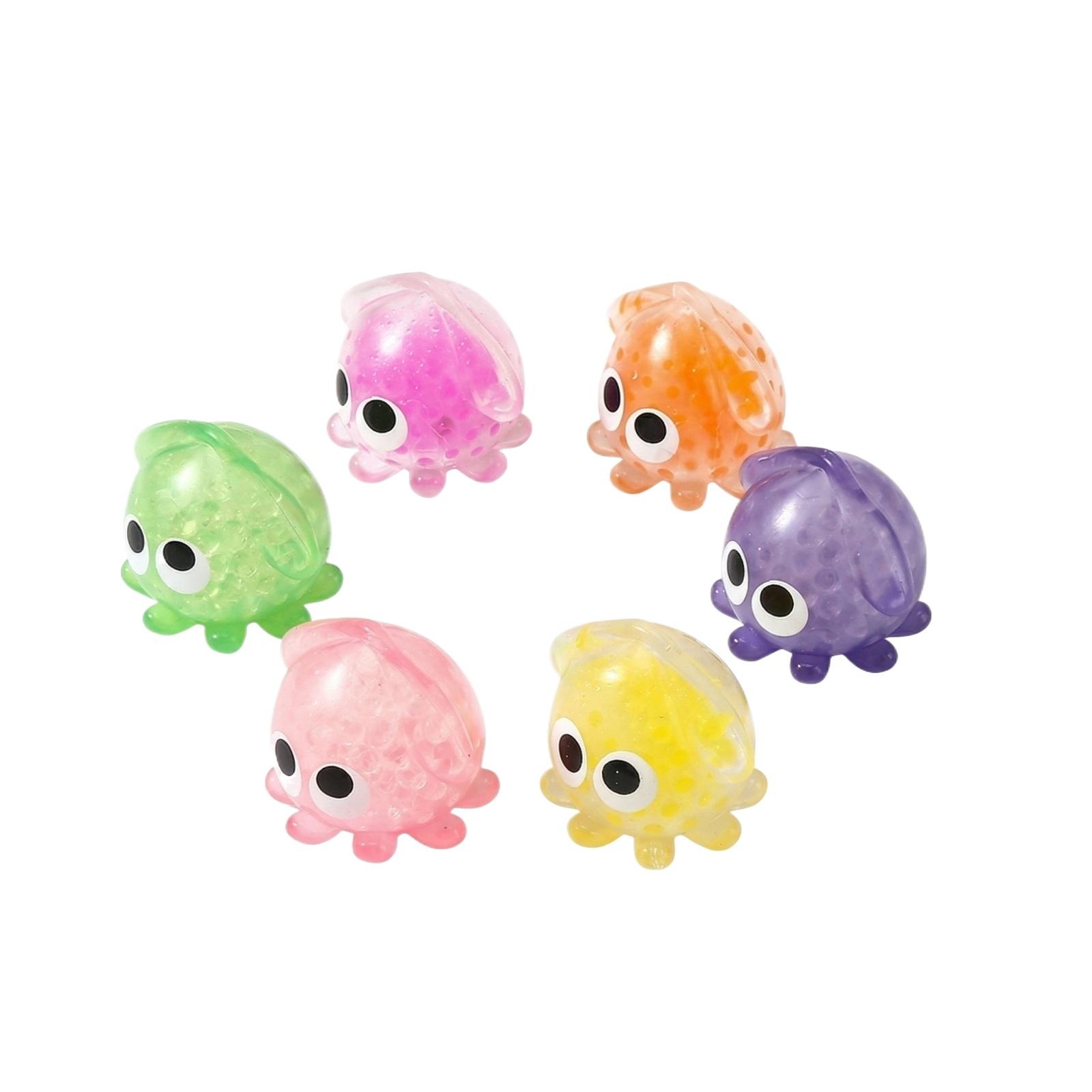 Squid-shaped Squeezable Toy Plush Toy For Stress Relief Slow- Water-Feel Squeezable Toy Washable Squeezable Toy Handheld Stress Ball