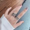 Irregular Bohemian Silver Color Opening Rings Novelty Jewelry Women Layered Finger Ring
