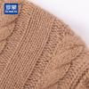 ROMON Men's 100% Cashmere Half-Turtleneck Cable Knit Sweater