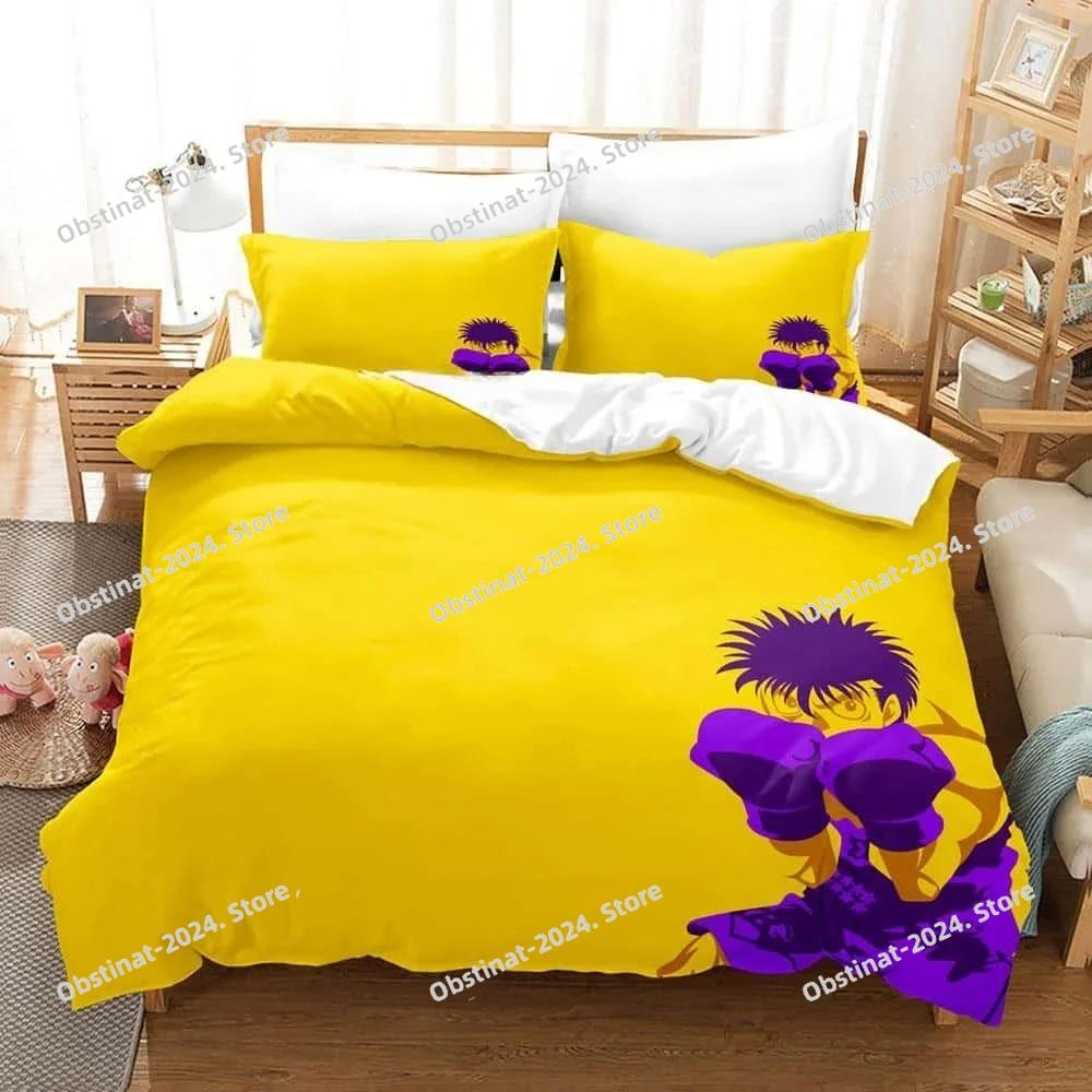 3D Anime Hajime No Ippo Bedding Set Printed Duvet Cover Pillowcase Single Double Style Queen King Size Sets