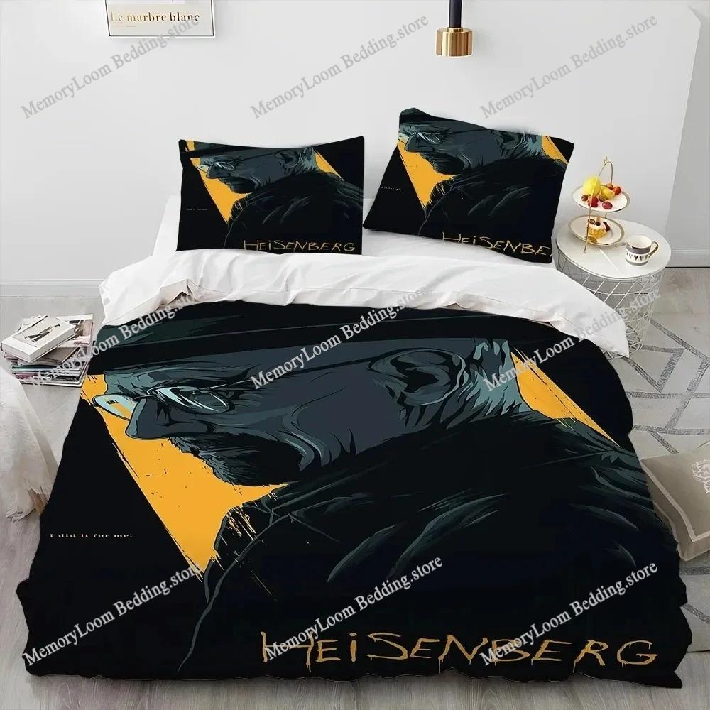 TV Show Hit Breaking Bad Walter Hartwell Bedding Set King/Queen Size Duvet Cover 3D Print Cozy Soft Bed Sheet Set Home Decor
