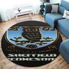 Sheffield Wednesday Football Club Round Area Rug,Carpet Rug for Living Room Bedroom Sofa Playroom Decor,Non-slip Floor Mat