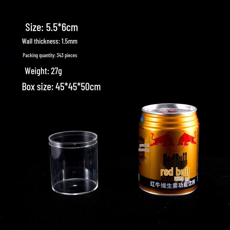 Round Transparent PS Plastic Storage Box with Lid for Digital Accessories, Jewelry, or Snacks