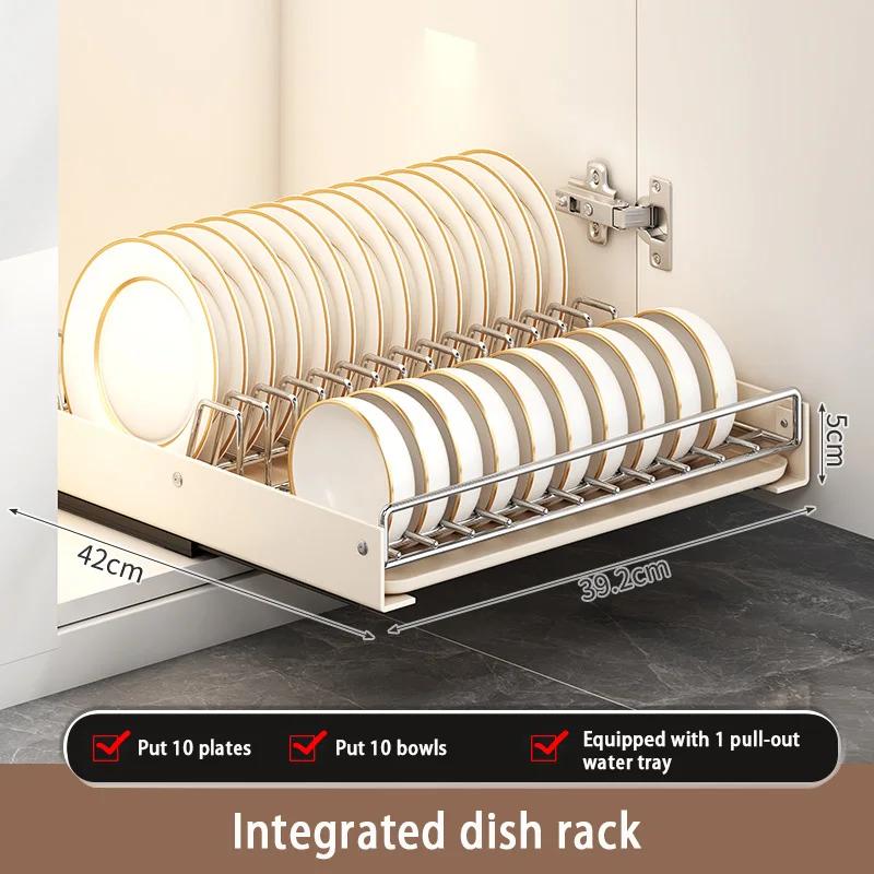 Kitchen Storage Box with Sliding Spice Pantry Shelves Drawer Rail Pull-out Cabinet Storage Rack Kitchen Pull-out Kitchen Tray
