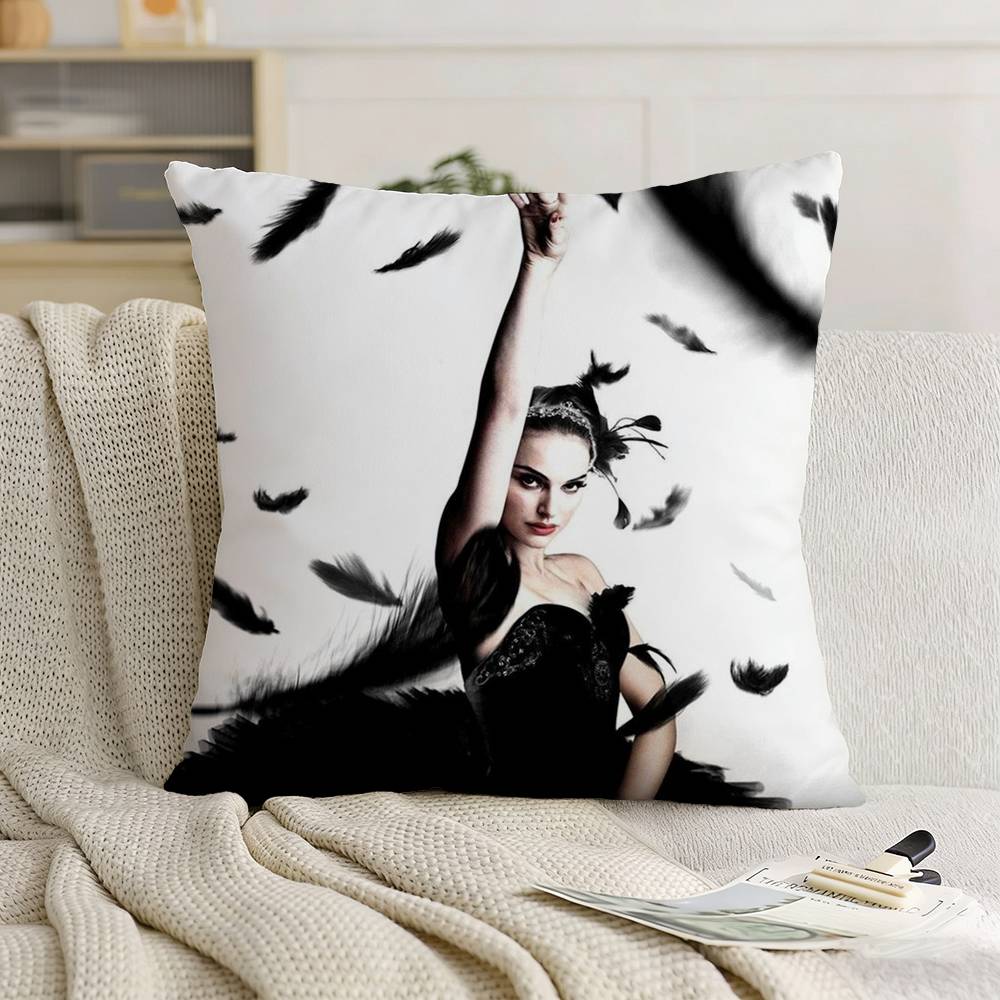 Movie B-Black S-Swan Classic Pillow Case Pattern Printed Pillowcase For Living Room Sofa Cushion Cover