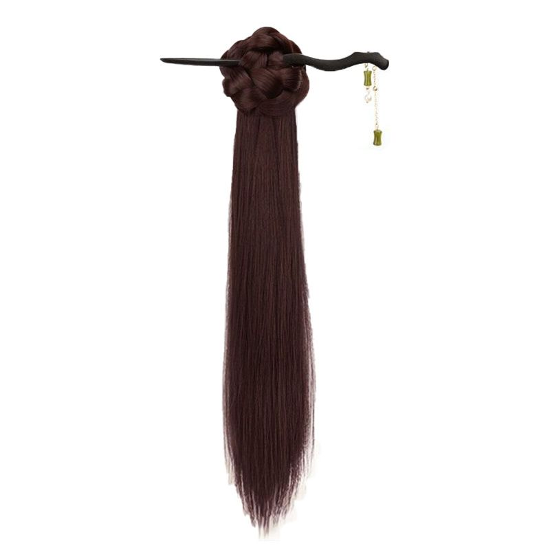 Chinese Style Artificial Hair Ponytail Light National Style Hairpin Integrated Grip Antique Hair Accessories Han Chinese Clothing Cheongsam Ponytail