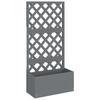 vidaXL Planter Boxes with Trellises 2 Pcs. Grey 65x33x135 Cm WPC