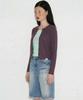 Setsetset Slim Striped Cardigan Dark Purple