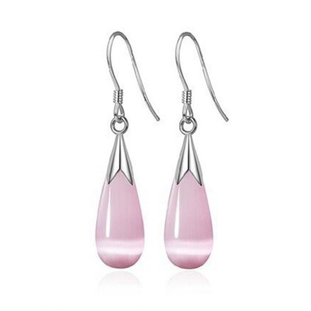 

Fashion Opal Waterdrop Hook Earrings Flower Leaf Earring Jewelry for Women Gift ARI розовый