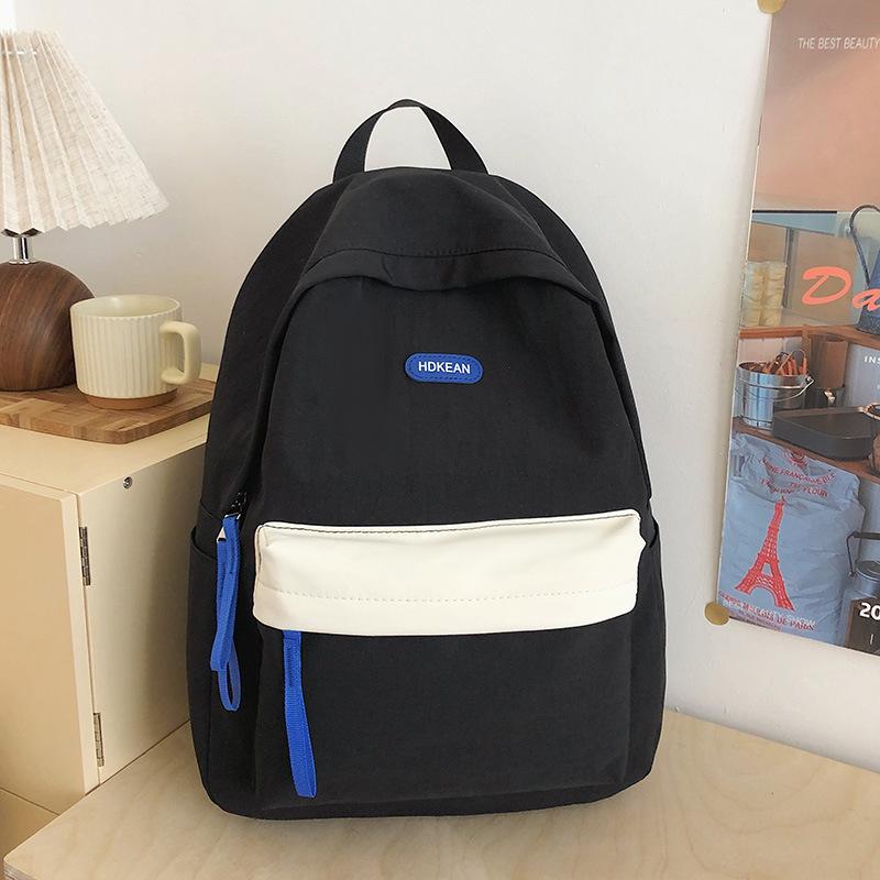 High value, fresh and sweet contrasting color backpack, light and multi-pocket backpack for primary and secondary school students