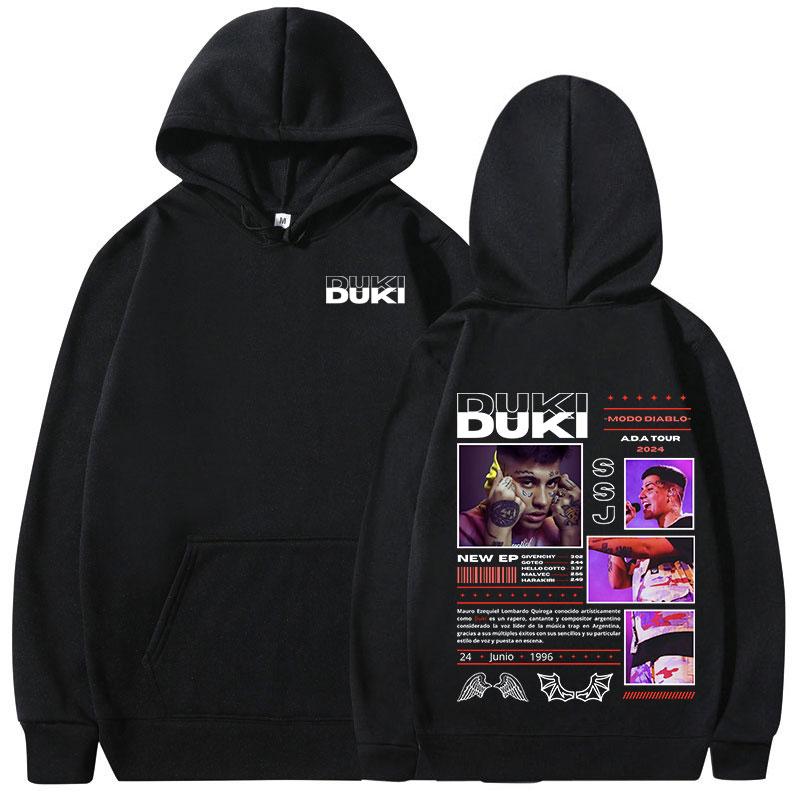 Duki Hip-hop Singer Rock Rap Classic Men Plus-size Sports Hoodie Street Harajuku Fashion Autumn Winter Long-sleeve Sweatshirt
