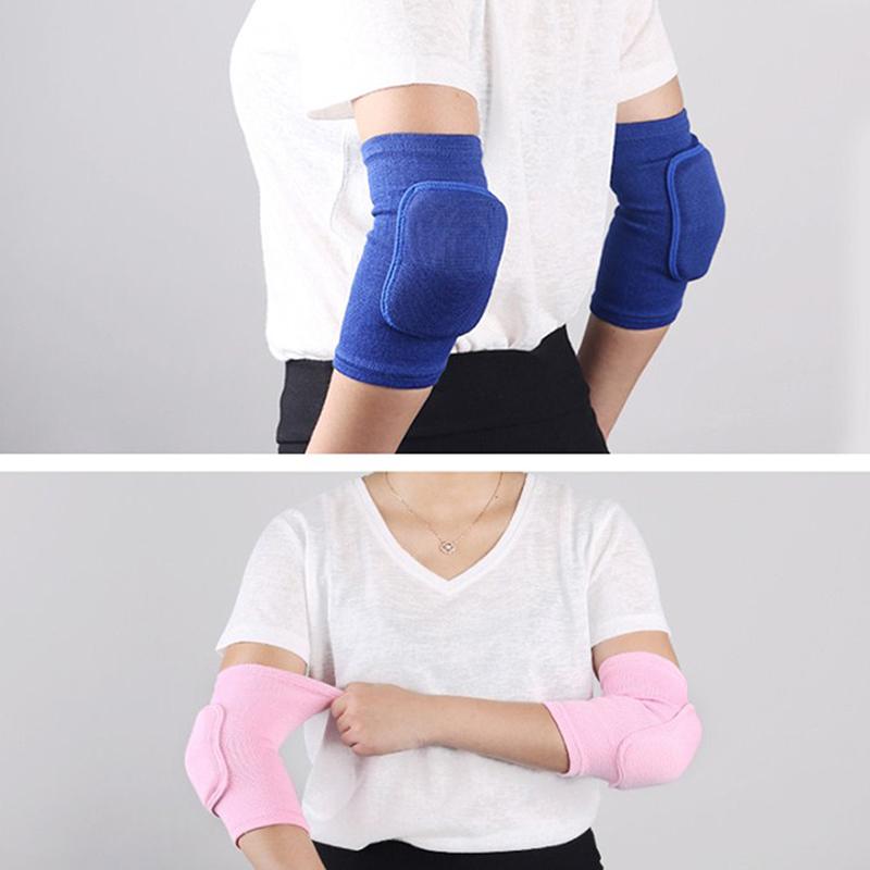 2Pcs Elastic Elbow Pads Thickened Sponge Elbow Knee Protectors Guard Basketball