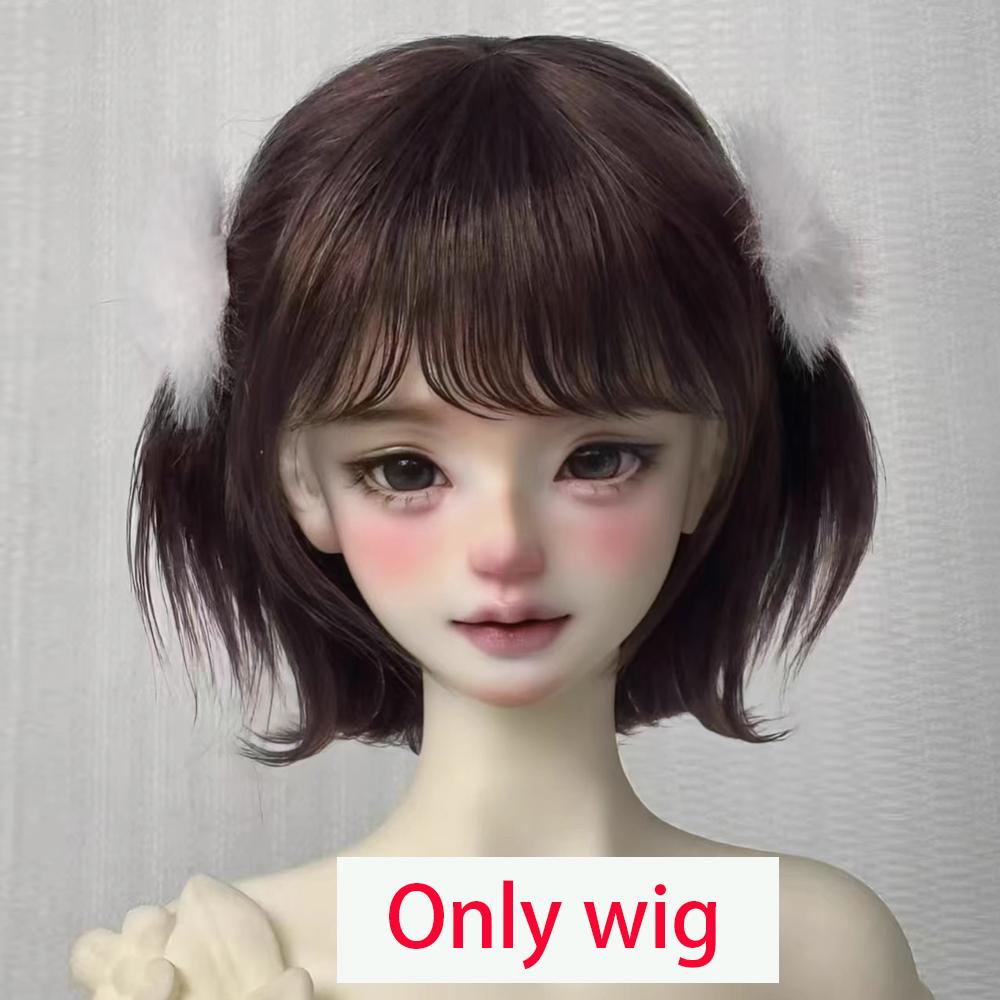 Awen Bjd Wig Mohair 1/4, 1/6 BJD Bangs Straight Short High-layered Long Hair for 30-40cm BJD DD SD Doll Hair In Multiple Colors