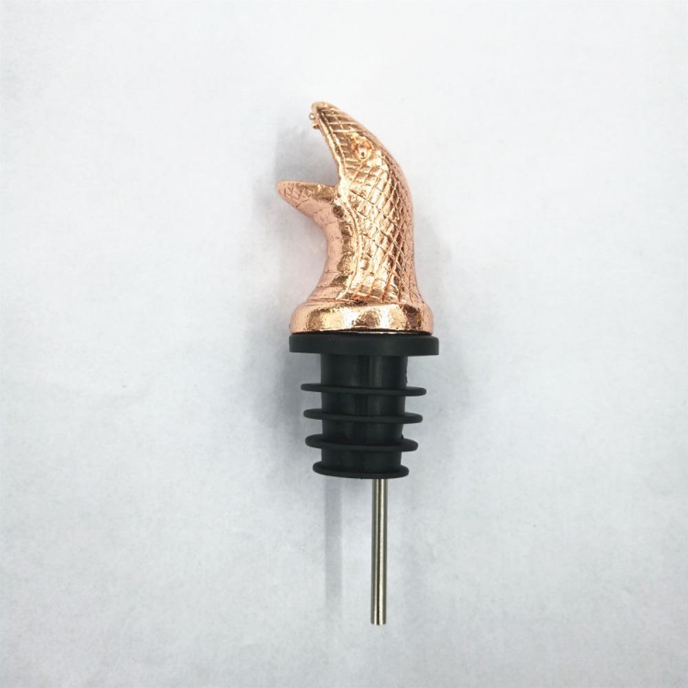 Zinc Alloy Wine Pourer Ornament Wine Aerators Unique Snake Bottle Stoppers  for Kitchen Accessories