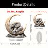 Elephant Lying On Moon Figurine Safe 2D Flat Acrylic Craft Ornament Easy Display Bedroom Desk Decoration Gift
