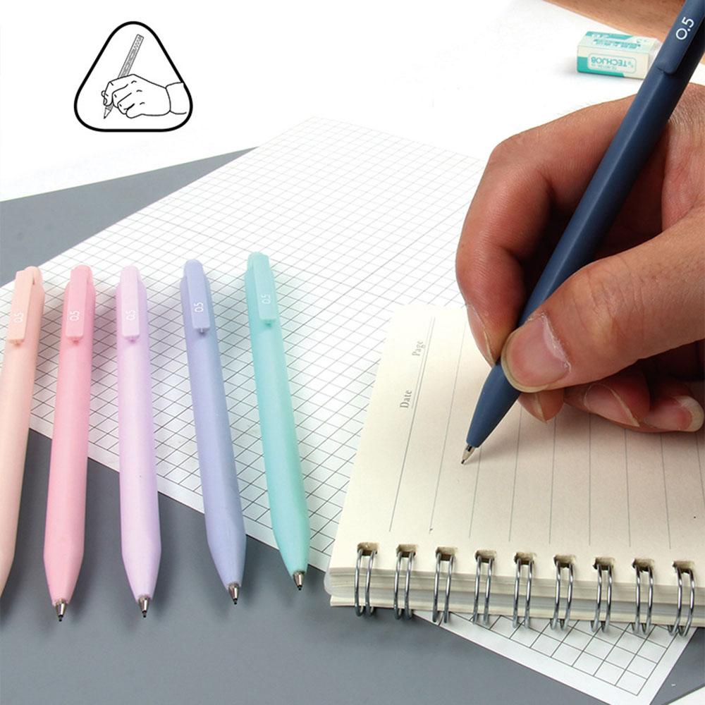 6pcs/lot Morandi Color Mechanical Pencil for School Students Pure Color 0.5mm/0.7mm