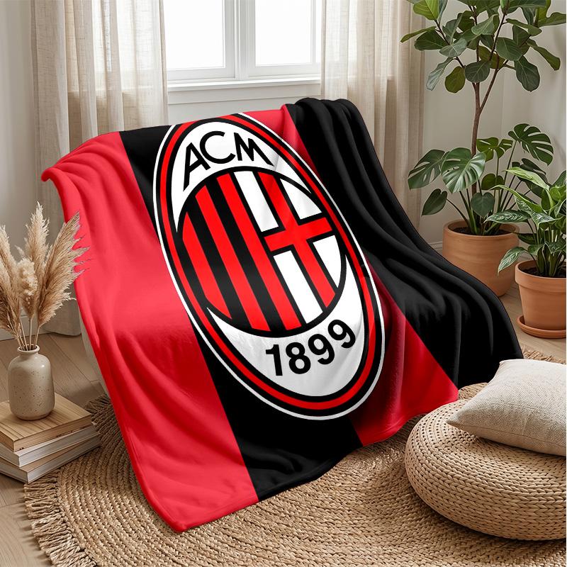 AC Milan Theme blanket Soft Flannel Fleece Blanket Warm Lightweight Throw Blanket for Home Sofa Bed