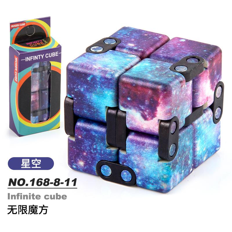 New Strange Decompression Toy Uv Printing Infinite Rubik'S Cube, Decompression Folding Variety Rubik'S Cube Fingertip Rubik'S Cube