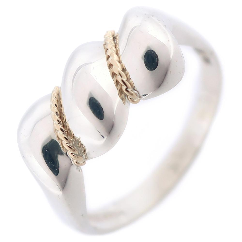 

TIFFANY&Co. Candy Twist Ring Silver925/K14 Yellow Gold #5.8(US Size) 2.5g Women Used