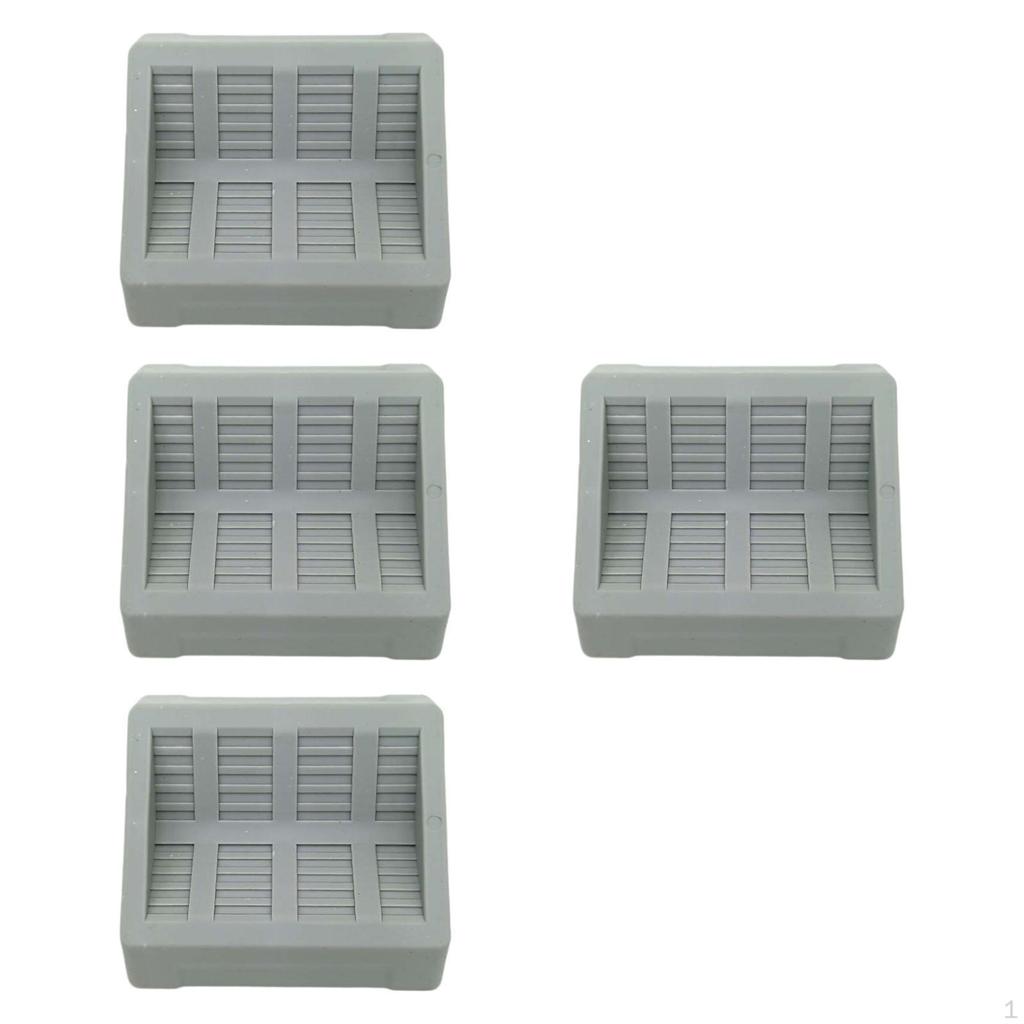 4 Pieces Bed Stoppers Furniture Cups Floor Protector Pad Stopper Coaster